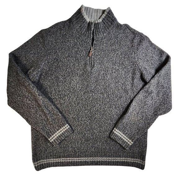 Daniele Blasi Italian Gray Wool Blend Half-Zip Sweater Men's Large - Picture 1 of 10